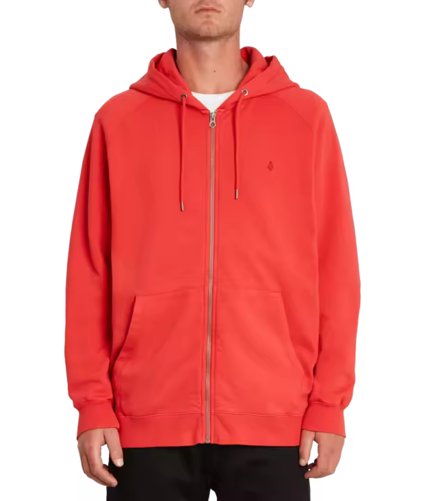 Volcom Freeleven Sudadera Roja con Cremallera Completa para Hombre - 1