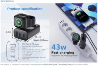 XCharger All in One 43W: Cargador Multifuncional de Carga Rápida con Cable USB-C, y Cargador de Reloj, Compatible con Dispositivos Apple como iPhone, iPad, AirPods, Equipado con un Cargador Específico para Watch. - details 6