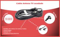Banner - Cable antena de TV de 75 Ohm acodado