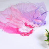Diadema De Princesa Para Niñas Con Dos Capas De Tules Y Florales Ruffles Lace Vestido De Novia Coronación Fiesta - details 2