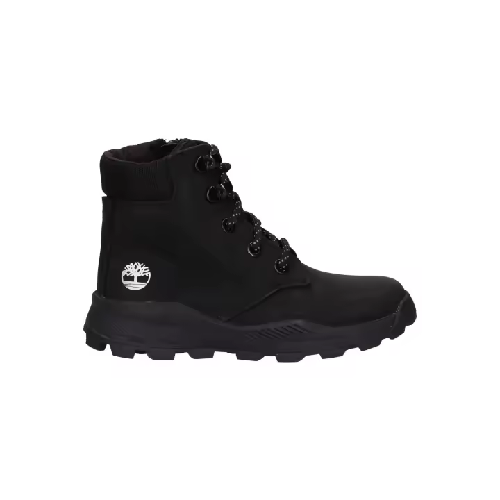 Timberland A28EN Brooklyn Black Kids' Boots offer exceptional comfort with a cushioned insole and slip-resistant sole, ideal for autumn/winter, providing safety and flexibility for boys and girls. - 1