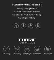 Pantalones De Compresión VANSYDICAL Para Hombre Con Cinturón Elástico Y Rayas Reflectantes Tights De Running Y Gimnasio - details 0