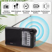 R-150 Portable AM/FM radio with speaker, headphone jack, 2 AA batteries for indoor, outdoor and emergency use - details 0