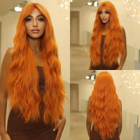 Peluca Sintética GEMMA Larga Ombre Marrón Vino Rojo Con Franja Rizado Resistente a Altas Temperaturas Pelo Falso Natural Para Mujeres Cosplay 26+ Pulgadas Densidad 130% Capa Promedio - details 10