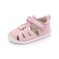 Sandalias respetuosas de piel lavables Titanitos para niña mod. B500 Deka en color rosa - details 0