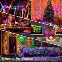 Luces De Hada LED RGB IC Con Control Remoto Y APP Inteligente IP65 Impermeables 5/10/20M Para Decoración Navideña Y Interior Exterior - details 6