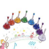 Kit De Campanas De Metal Diatónicas De 8 Notas Coloridas Juguete Musical Para Niños Instrumento De Percusión Manual Para Aprendizaje Musical Y Enseñanza - details 0