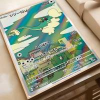 Póster Anime Pokemon MINISO HD Arte Pegatina Para Pared Resistente Al Agua Decoración Aestética Para Sala De Estar Dormitorio Bar - details 25