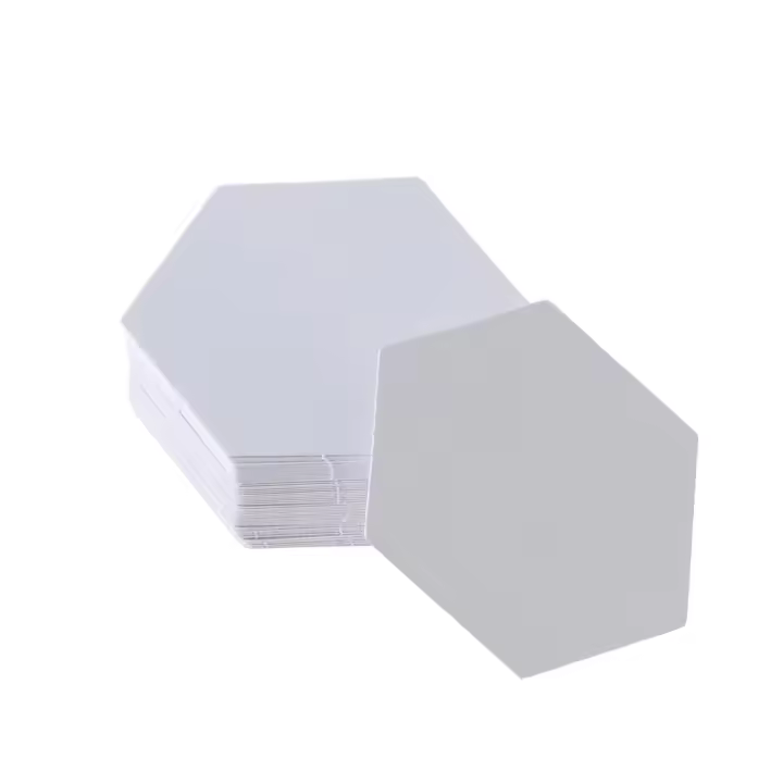 100PCS Plantillas Hexagonales Para Patchwork Y Costura DIY Herramientas Para El Arte De La Costura Tamaños Variados Para Mujeres Y Hombres Material De Poliéster Y Papel - 1
