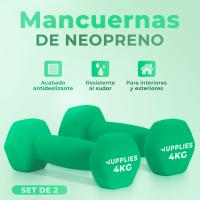 RELAXTY Juego de Pesas y Mancuernas de Neopreno 1Kg/2Kg/ 3Kg/ 4Kg/ 5Kg/10Kg (Pares) - Diseño compacto, Anti-Rodamiento - details 1
