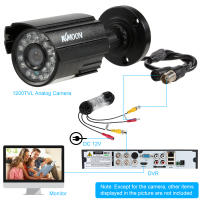 Cámara Analógica Bullet 200TVL Con 24 Lámparas IR Visión Nocturna Sensor CMOS Tamaño 1/3'' IR-CUT Impermeable Para Seguridad Doméstica Sistema PAL - details 6