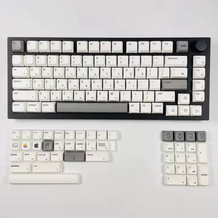 Apple MAC Keycaps XDA PBT Para Teclado Mecánico DIY Personalizado 127 Teclas Compatible Con Cherry MX Keycap Soporte Para Inglés/Japonés/Ruso Coreano - 1