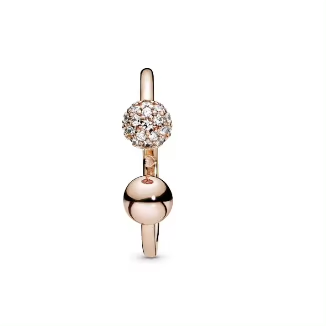 "Anillo Abierto Pulido PANDORA, pavé 188316 CZ 50 Para Mujer Nota: Por favor, MIDA on Talla Primero para elegir la correcta. - 1