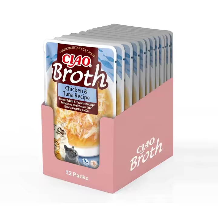 Churu Broth Sopa De Pollo Con Atún En Sobre Para Gatos - 12 unidades x 40gr - 1