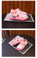 Zapatillas De Verano Para Niñas Transpirables Con Salpicaduras Zapatos De Playa Para Bebés Y Niños Suaves Antideslizantes Cierre De Correa Material De Suela De Goma Tamaño Ajustable Para Edad 4-6 Años - details 7
