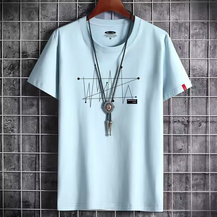 Camiseta De Manga Corta Para Hombre Manga S-6XL Oversize 100% Algodón Estilo Gótico Casual Verano Impresión De Manga - 1
