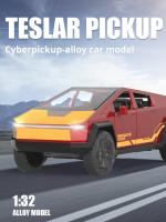 Modelo De Coche De Aleación Cybertruck 1:32 Juguetes De Metal Para Niños Vehículos De Tierra Off-road Simulación Colección Regalos - details 0