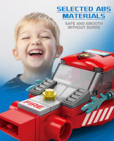 HUIQIBAO 472pcs 6en1 Camión De Bomberos De Ciudad Modelo Bloques De Construcción Figuras De Robot De Bombero Juguete De Construcción Para Niños Regalo - details 2
