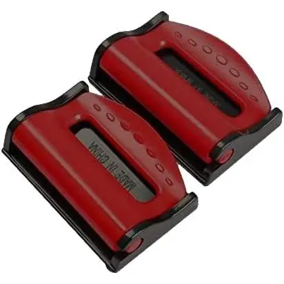 Paquete de 2 ajustadores de cinturón de seguridad para automóvil, tope de clip para cinturón de seguridad para automóvil, posicionador de correa para cuello y hombros, abrazadera de correa de bloqueo de plástico universal - 1