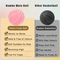 Baloncesto Silencioso Para Entrenamiento Interior Bounceable Mute PU Balón De Bajo Ruido Para Variedad De Actividades Internas - details 2
