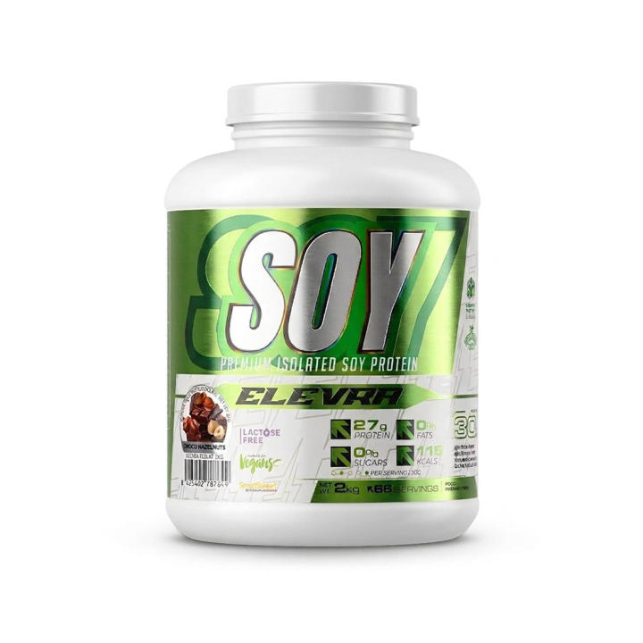 Proteína de Soja ELEVRA 2kg Sabor Chocolate y Avellanas