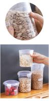 Caja De Almacenamiento Sellada Para Cocina 4Pcs Gran Capacidad Transparente Organizador De Alimentos Plástico a Prueba De Humedad Jars Para Granos - details 4