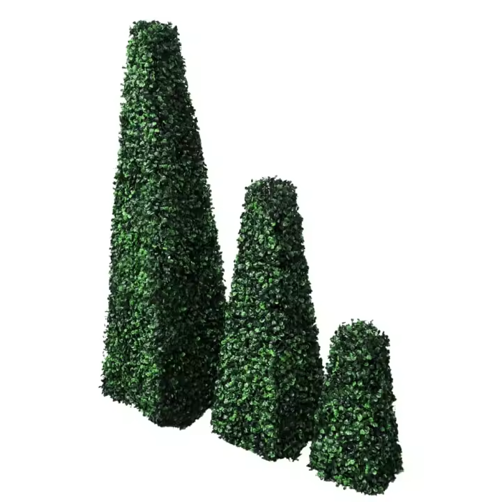 vidaXL Set de 3 de Boj pirámides artificiales poda artística - 1