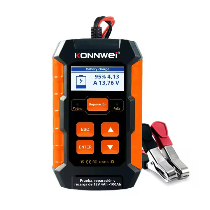 KONNWEI KW520 Herramienta De Reparación De Batería De Coche Automática 12V 10A 24V 5A Para Baterías De Agua Y Ácido Gel Lithium - 1