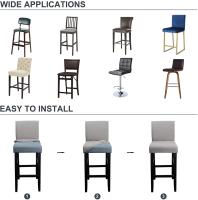Cubierta De Silla Elástica De Spandex Con Trenzado Para Bar Stool Cubierta De Asiento Sólida Decoración Para Hogar Hotel Banquete Silla De Comedor Moderna - details 4