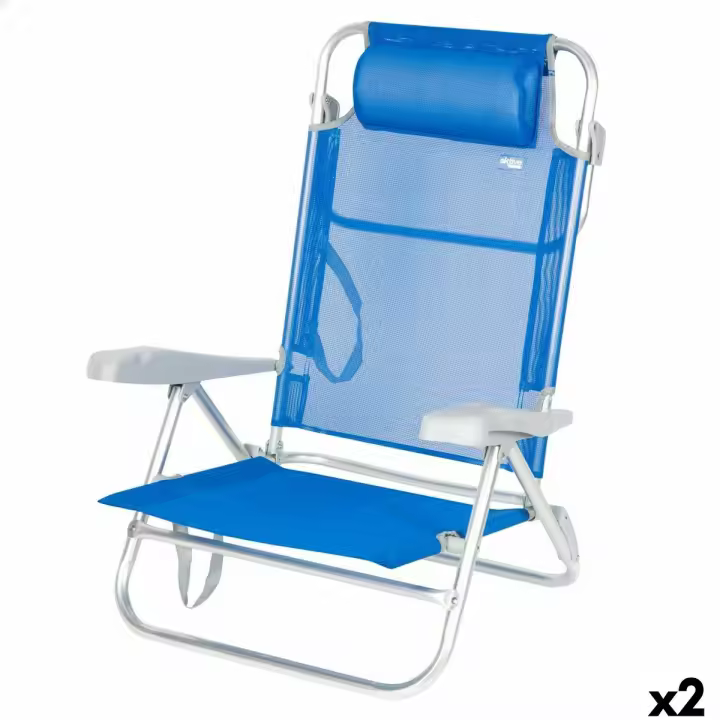 Silla de Playa Aktive 47 x 82 x 49 cm (2 Unidades) - 1