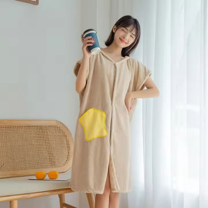 Toalla De Baño De Velours Coral Con Gorro Y Diseño De Ananas Absorbente Y Gruesa Toalla De Playa Para Spa Y Sauna - 1