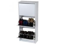 Mueble Zapatero Serie Volga 51AB Topkit Zapatero estrecho alto Armario de 3 puertas abatibles con Medidas 123x54x25 - details 1