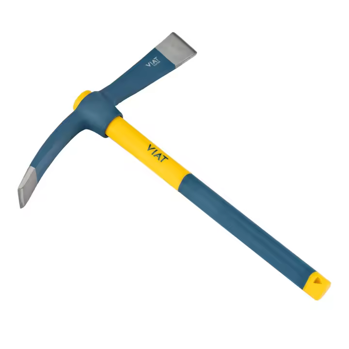 Alcotana hacha-pala con mango de fibra bimaterial para golpeo y picado de paredes. vt932 viat - 1