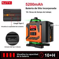 Nivel Láser Automático 4D 16 Líneas 360 Grados Verde Recargable Tipo-C 5200mAh Herramientas De Construcción Ruler De Ángulo - details 9