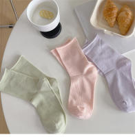 Calcetines Mujer Veraniegos Brechos Transpirables Colores Caramelo Casual Basic Crew Suaves Talla Ajustable Para Primavera Y Verano - details 6