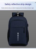 Mochila Grande Para Hombres Y Mujeres Estilo Simple Y Moda Para Viajes Y Estudiantes Capacidad Suficiente Con Múltiples Bolsillos Material Oxford - details 7