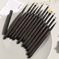 Pincel De Dibujo Para Manicura Y Pintura En Gel UV Con Mango Redondo De Madera Sandalo Uso Para Extensión Y Gradientes - details 4