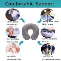 Almohada De Cuello U Inflable De Espuma De Memoria Para Alivio De Fatiga Ideal Para Viajes Y Descanso Cabeza Soporte Cómodo Almohadón - details 7
