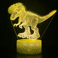 Lámpara Nocturna Dinosaurio 3D Nighdn Con Control Remoto Y 16 Colores LED Regalo De Cumpleaños Y Navidad Para Niños Y Niñas - details 5