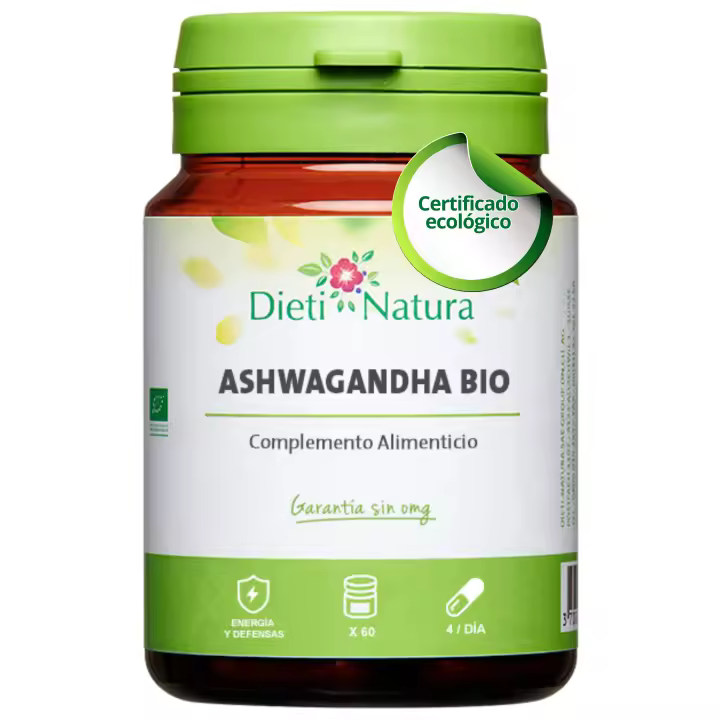 Dieti Natura 60 Cápsulas de Ashwagandha Bio Raíz Ksm-66 - 1