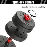 Pesas-Ajustable, juego de pesas with bookly combinable Bar with Barras de conexión, Kit de elevación de pesas de 10/15 kg para gimnasio en casa, PESAs de fitness para hombres/Mujeres - details 2