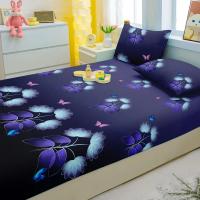 Sábana Ajustada Moderna Y Sencilla Con Estampado De Plantas Y Flores Mate Sin Fundas De Cojines Para La Habitación - details 4