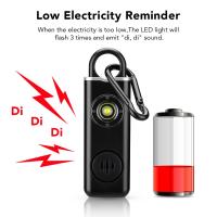 Alarma De Panico Para Mujeres Y Niñas Con Alerta Anti-Lobo Autodefensa Con Sirena De 130dB Recargable Por USB Alarma Emergencia Loud - details 2