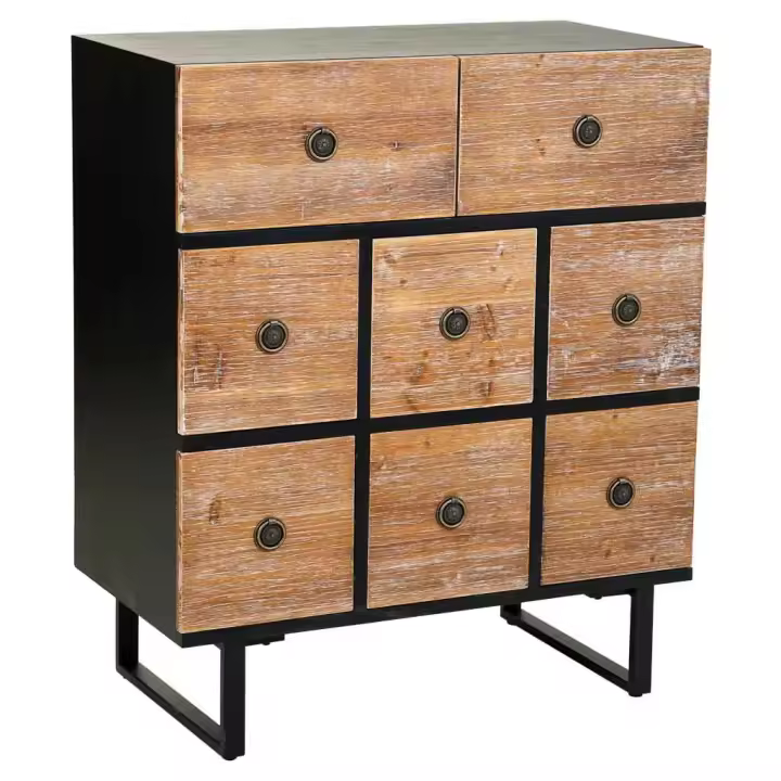 Comoda de madera con 8 cajones 76x40x90 - 1