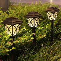 2pcs Luces Solares LED Para Jardín Impermeables Luz Cálida Para Decoración De Paisaje Vial Villa Patio Camino Modernas Miflame - details 1