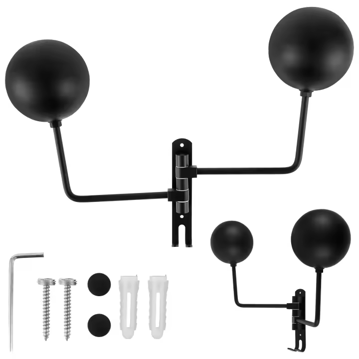 Soporte De Casco Para Motocicleta Montado En La Pared Con Giro De 180° Y Gancho Metálico Doble Ball Accesorio Para Cascos - 1