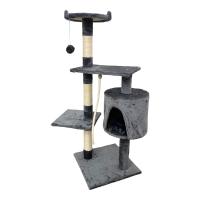 COTTECOTA-Árbol rascador para Gatos Altura 115*40cm Árbol para Gatos Gris Torre Arbol de Escalada de Múltiples Niveles con Cueva Espaciosa Postes Rascadores de Sisal CT - details 0