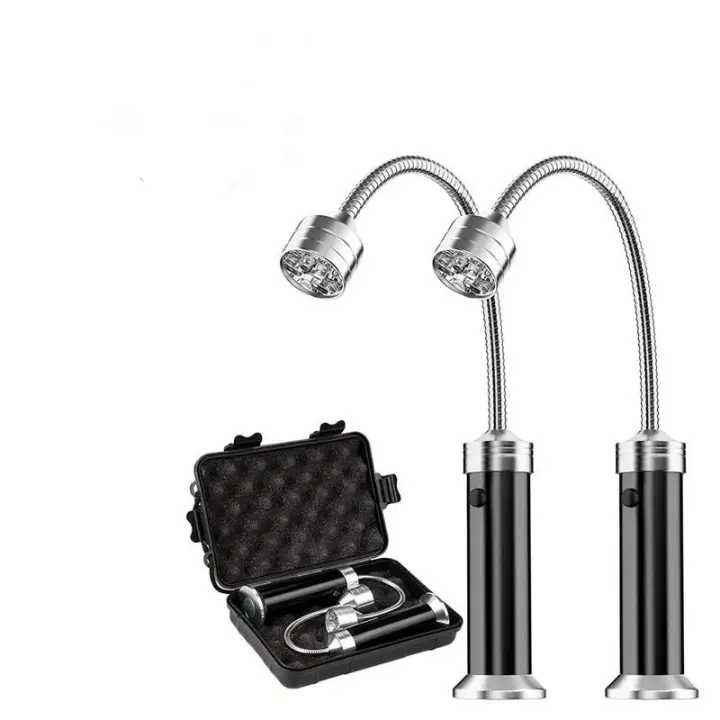 Luz para Parrilla, Luz magnética Para, juego de luces para barbacoa, accesorios para barbacoa, funciona con Pilas, Ángulo de rotación de 360 Grados (paquete de 2, Negro) - 1