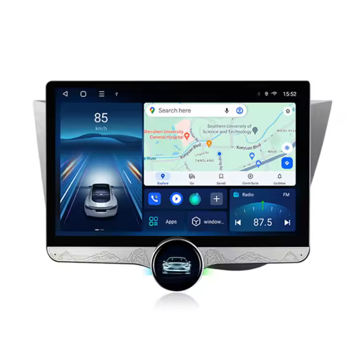 Junsun 11.5" QLED 2K Radio Android 13 CarPlay Auto para Seat Leon MK2 2005 2006 2007 2008 2009 2010 2011 2012 sistema multimedia inteligente con CarPlay - 1