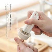 Cepillo Multifuncional Flexible Para Huecos De Vaso Cubierta De Vaso Groove Nipple Botella Cepillo De Limpieza Para El Hogar Con Cerdas Suaves Herramienta De Cocina - details 2